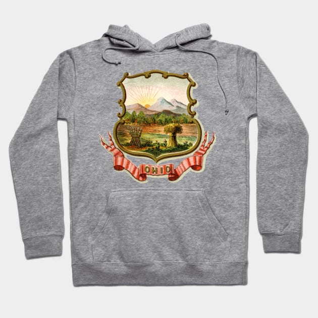 1876 Ohio Coat of Arms Hoodie by historicimage